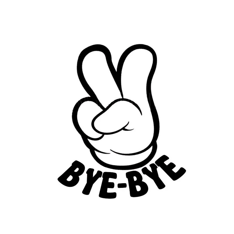 

Виниловая наклейка BYE из ПВХ, черная/Серебристая Наклейка на автомобиль, Стайлинг автомобиля, водонепроницаемые декоративные наклейки на о...