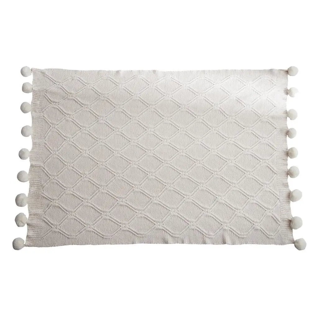 Prezzo 56 Hot Pom Pom Coperta Da Tiro Coperta Da Tiro In Maglia Con Frange Pompon Morbido Peluche DropshippingHome Accessori Di Vendita