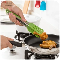 non stick stainless steel barbecue bbq tongs silicone cover handle pizza bread steak tong clip kitchen tool