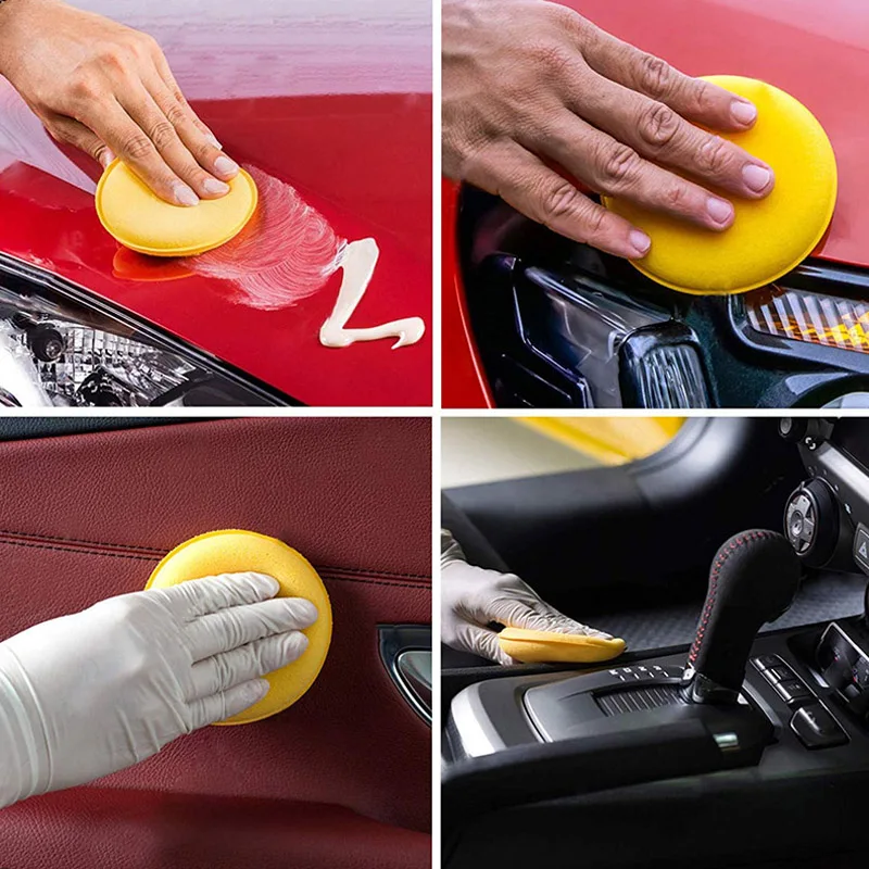 

Auto Detailing Brush Set Premium Boar Hair Cleaning Engine, Wheel, Dashboard, Interior,Air Vents-Towel and Foam Cleaning Pads