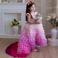 best selling tiered aline flower girl dresses coloful princess communion birthday pageant robe de demoiselle