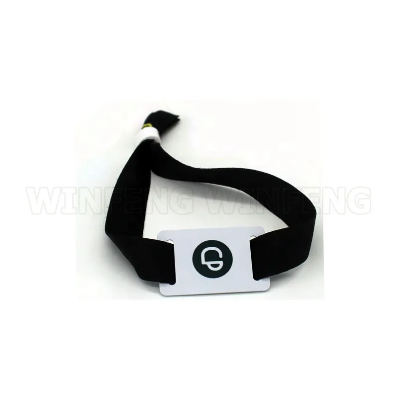 1000 шт./лот бесконтактные тканые браслеты RFID 125 кГц браслет одноразовый TK4100 EM4100 с