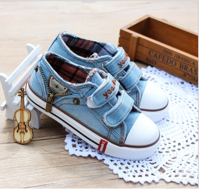 Кроссовки детские из ткани на молнии весна/осень | Детская одежда и обувь