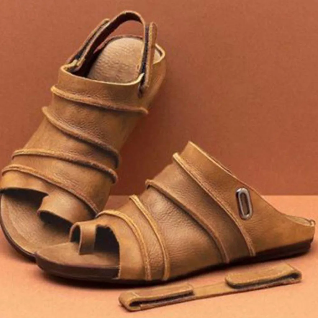 Модные женские сандалии шлепанцы в стиле ретро пляжная обувь повседневные на