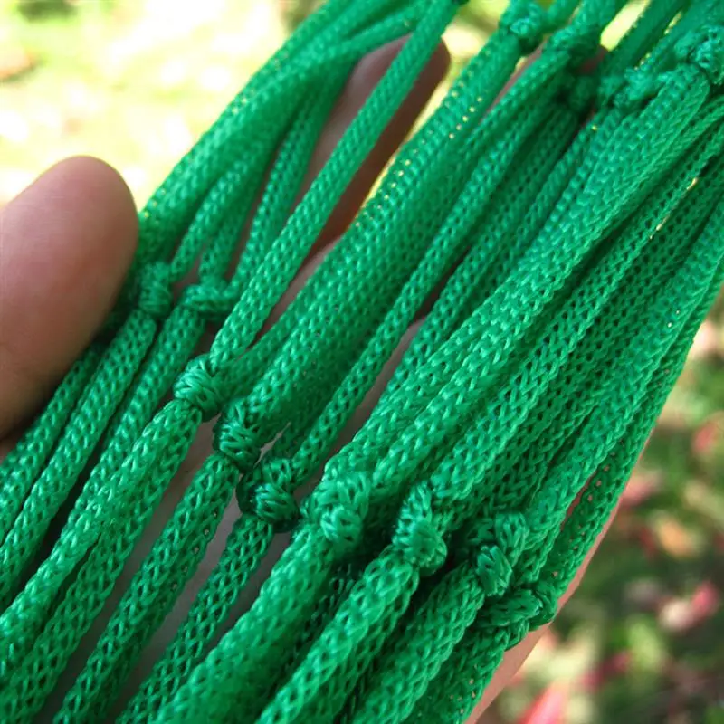 

Outdoor Camping Portable Hammocks Comfortable Hanging Nylon Mesh Rope Hammocks Outdoor Camping Garden Swing Hanging