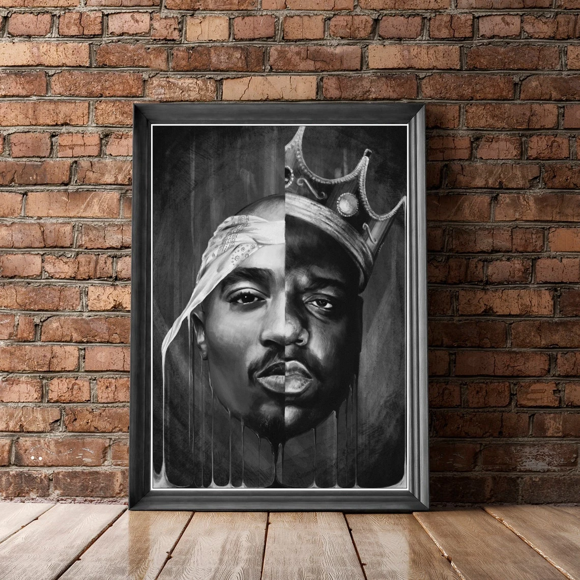 

2Pac общеизвестный b. I.g Tupac Biggie плакат, музыкальный плакат, постер, звезда, холст, картина, картина, домашняя фотография (без рамки)