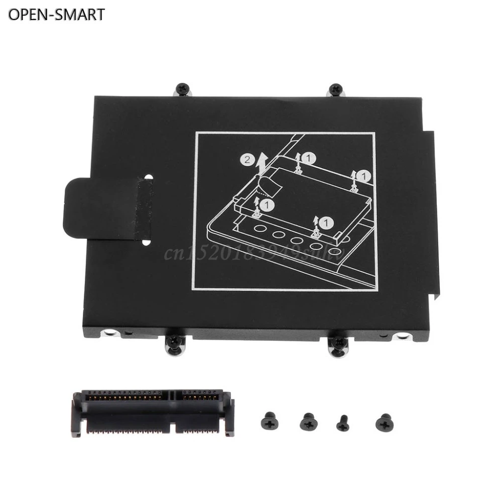 

OPEN-SMART HDD Caddy Bracket Hard Drive Cover Adapter SSD Connector Laptop Accessory Screw for HP 9470M 9480M