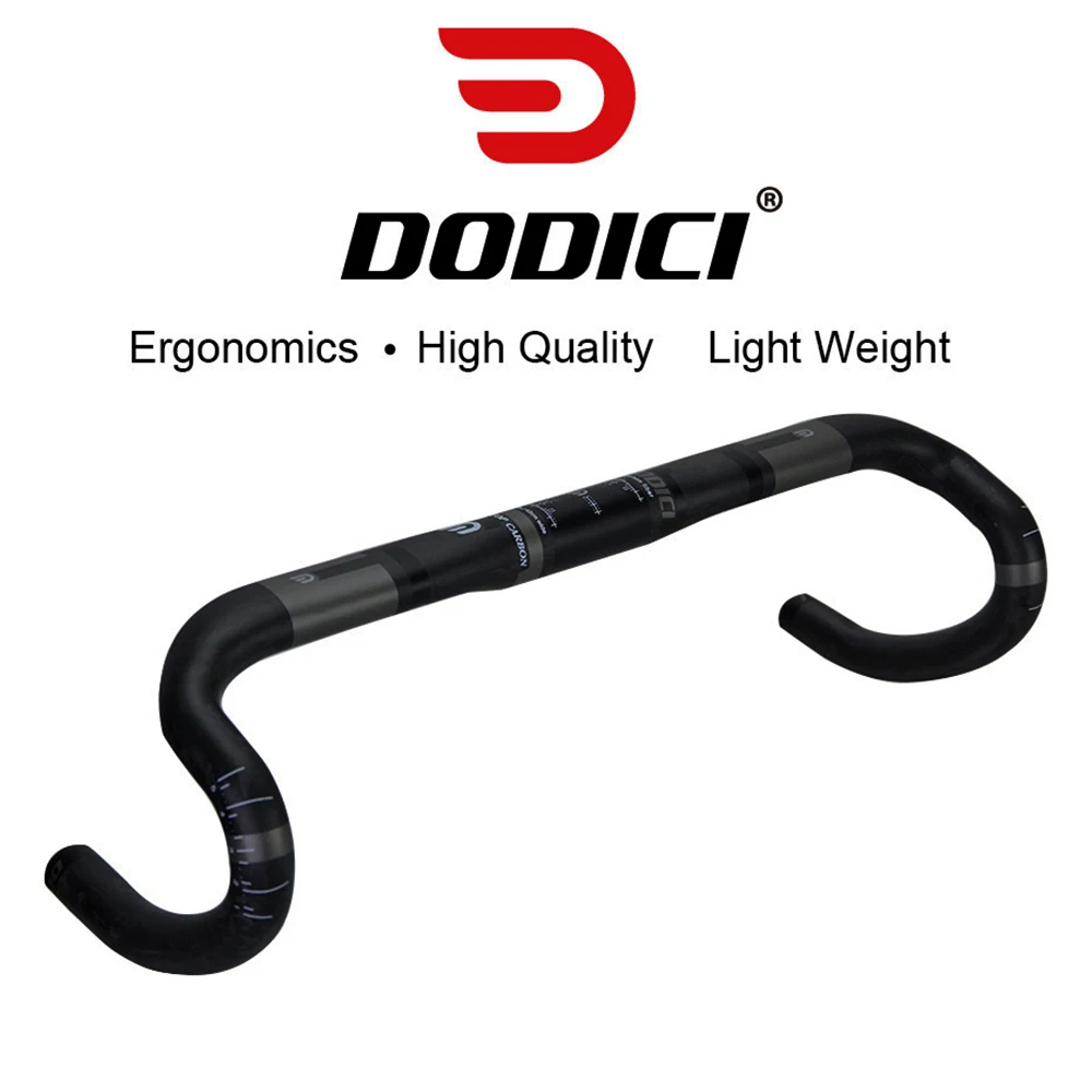

DODICI 380mm 400mm 420mm 440mm Matte full Carbon Fiber 31.8mm Road Handlebar Ultralight Bent Bar Bicycle cycling accessories