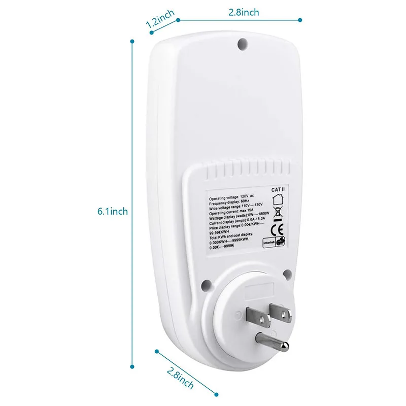 

AC Digital LCD Power Meter Power Meter Power Kwh Electric Energy Meter Measuring Socket Power Analyzer