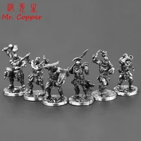 white brass orc legion soliders figurines miniatures toy models ornaments hot game characters statue desk decoration accessories