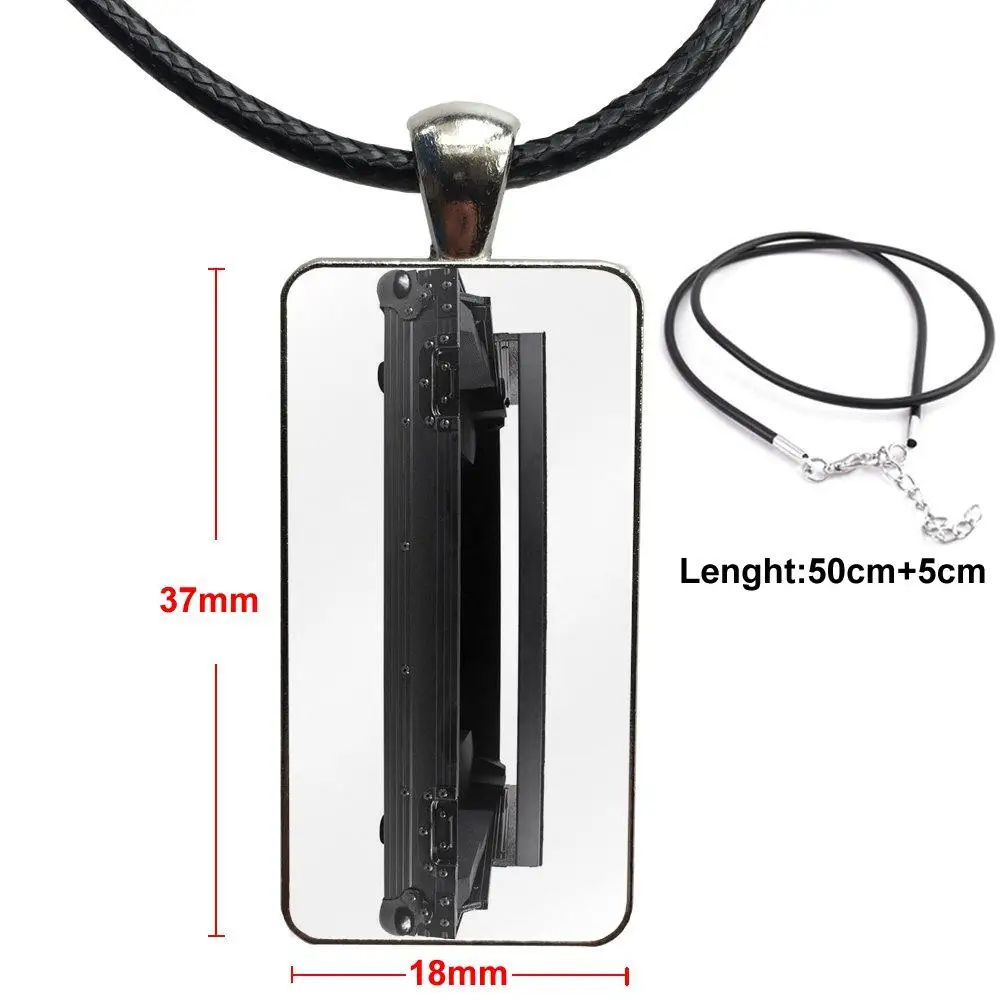 

Numark Ns6 Radio Vintage Jewelry Steel Plated With Glass Cabochon Choker Long Pendant Rectangle Necklace For Women Choker