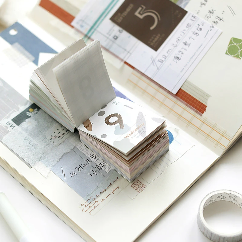 

365pcs 2021 Mini Calendar Kawaii Daily Weekly Periodic Planner Agenda Organizer Learning Schedule Calendar Office Supplies