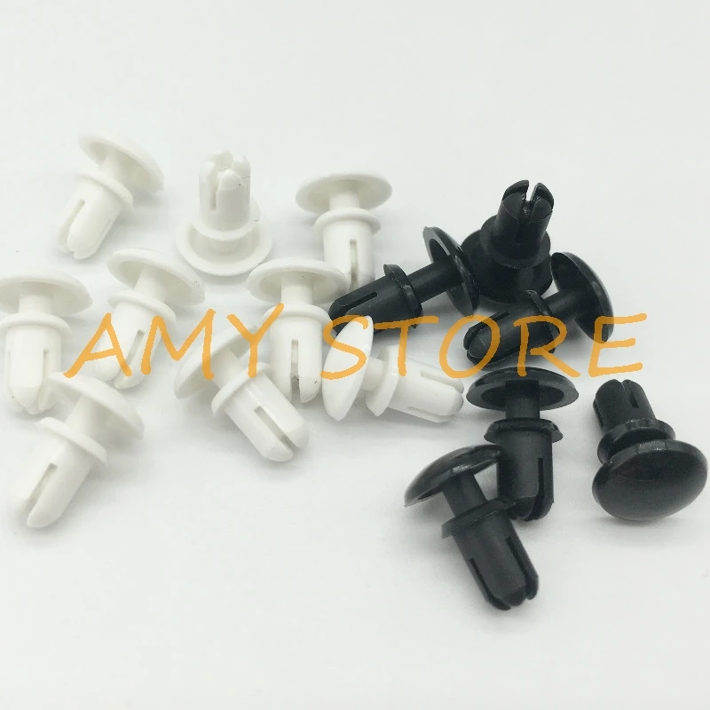 

1000Pcs 3mm Bottom Dia Nylon Removable Push Head Fasteners Rivets Black or White R3045