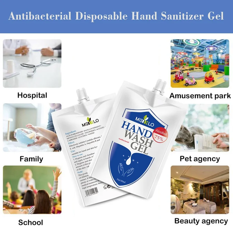 Уход за здоровьем 50 мл 75% спирт одноразовый дезинфицирующее средство для рук