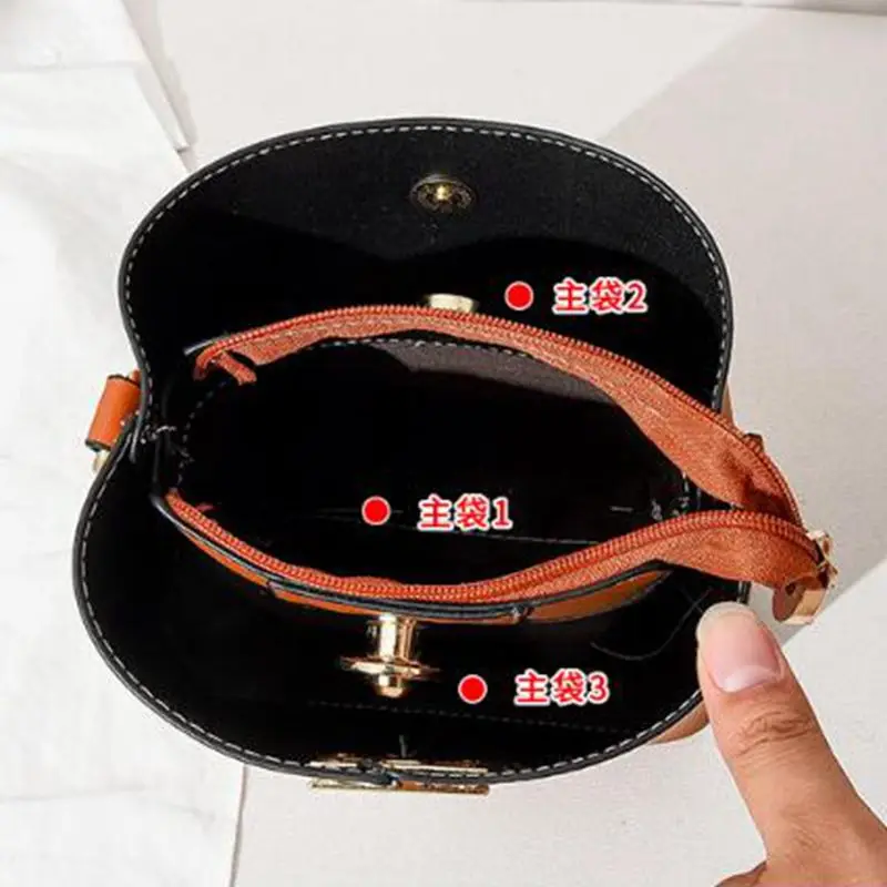 

Women Crossbody Bags 2020 Small Bucket Bag For Women PU Leather Messenger Shoulder Bag Female Patchwork Bolsa Feminina