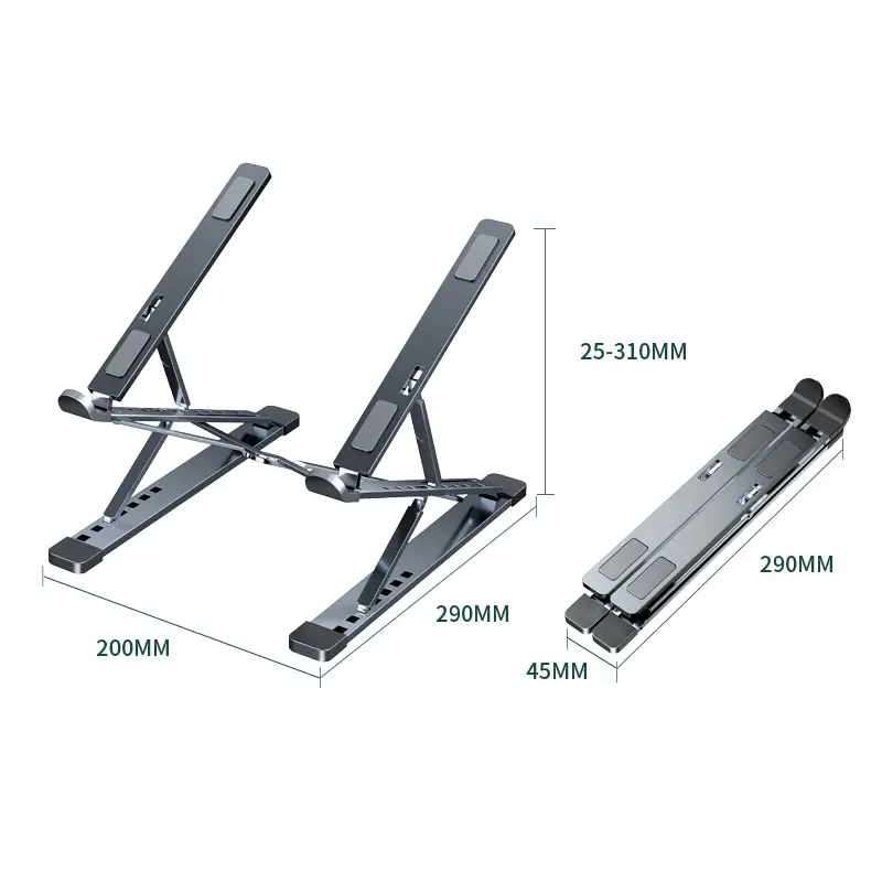 

Adjustable Laptop Stand Aluminum For Macbook Computer PC iPad Tablet Table Support Notebook Stand Cooling Pad Laptop Holder Base