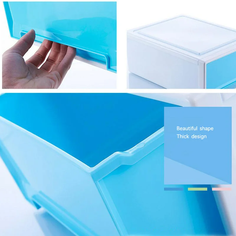 

Creative Home Can Be Stacked Plastic Drawer Thickening Storage Box Bra Socks Underwear Transparent Storage Cabinet Storage Box