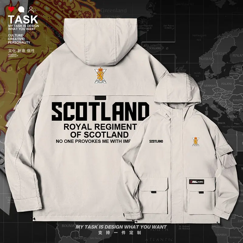 

Scotland Alba Scots Scottish Gaelic GB SCT men jacket hooded Land Force logo army fan casual chaquetas hombre autumn clothes