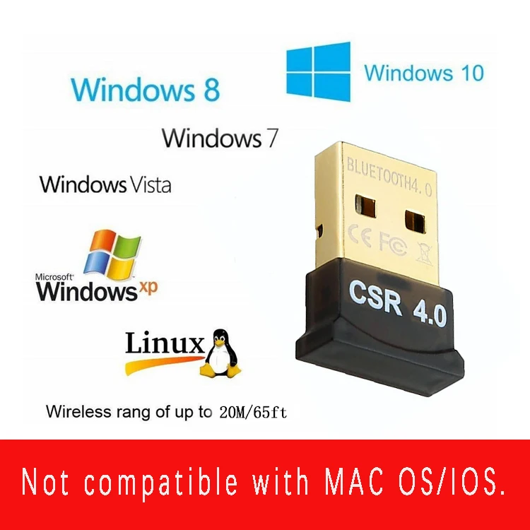 Обновленный мини USB Bluetooth V4.0 ключ без привода CSR4.0 беспроводной адаптер двойного