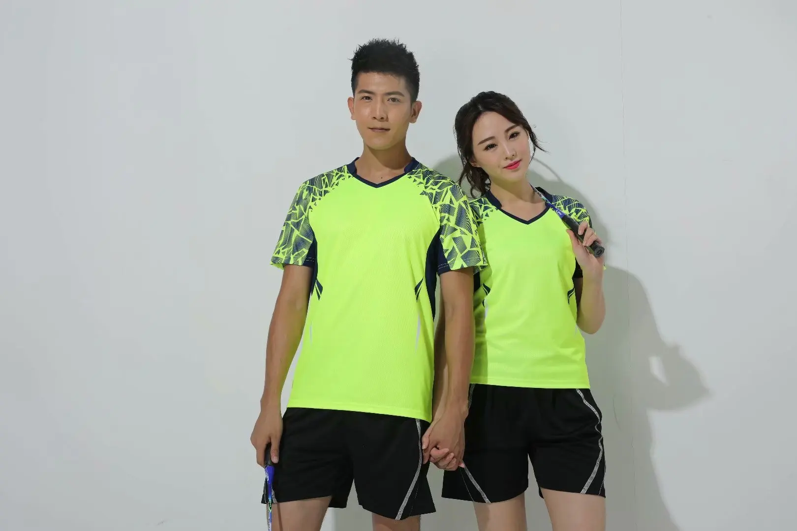 

New Badminton Suit Tennis sport shirt male female Men Running Clothes Quick Dry Sweat-absorbing Tennis Shirt Couple Sportswear C