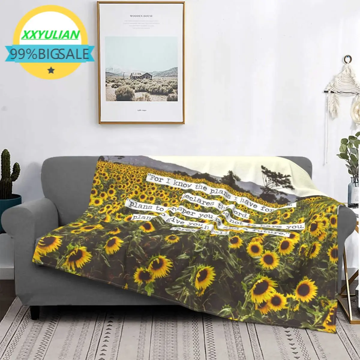 

Jeremiah Sunflowers Throw Blanket Wijjkyk5ffq Blankets Fleece Autumn/Winter Multi-function Soft Throw Blankets for Home Car