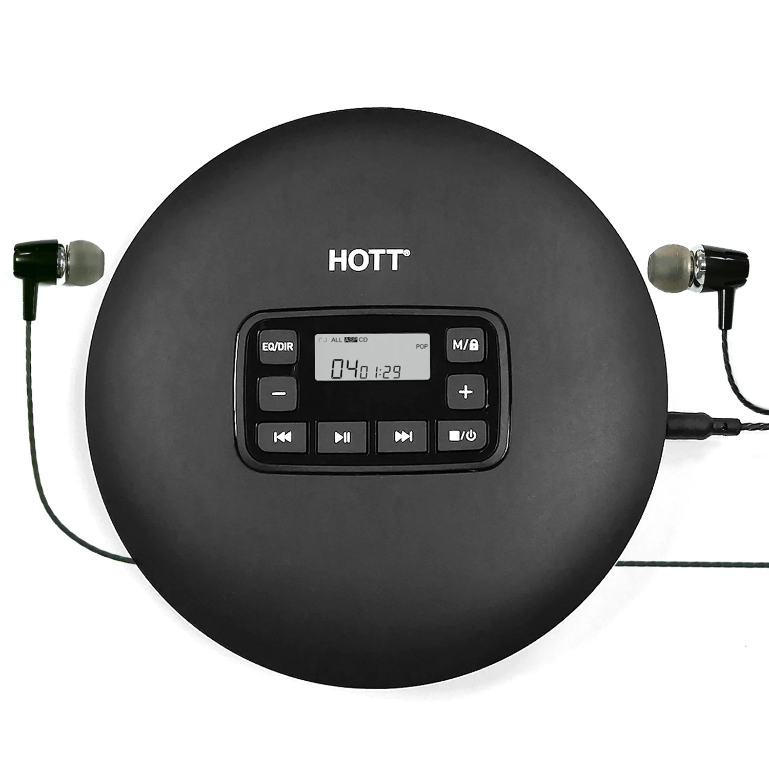 

Портативный CD-плеер HOTT CD 204, CD-плеер с ЖК-дисплеем, музыкальный проигрыватель для компакт-дисков с защитой от пропуска/ударов для дома, путеше...