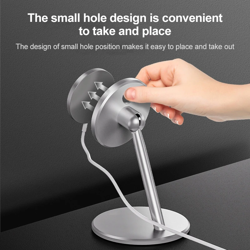 

Magnetic Wireless Fast Charger Holder Mobile Phone Bracket for iPhone 12 Mini 12 pro Max Desk Aluminum alloy Phone Charger Stand