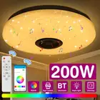 Современный RGB светодиодный потолочный светильник, 200 Вт, освещение для дома, музыкальный светильник с APP bluetooth, лампы для спальни, умный потолочный светильник с дистанционным управлением