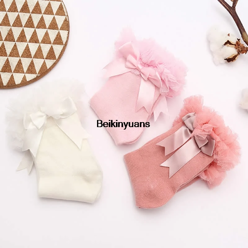 Новые модные носки для девочек короткие принцессы банкета свадьбы удобные