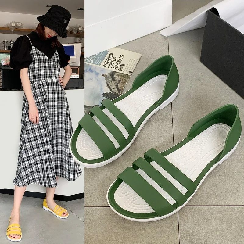 

Flat Sandals Women 2021 New Summer Simple Korean Women's Sandals Comfortable and Versatile Casual Trend Sandals Women