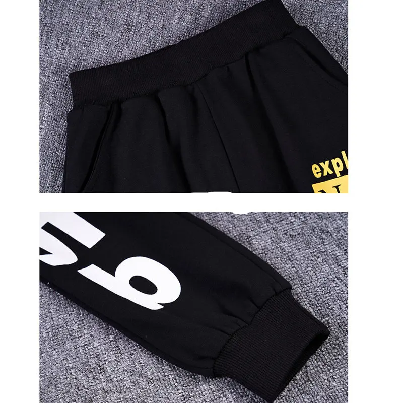 Осенний костюм для мальчиков из 2 предметов комплекты с капюшоном + штаны наборы