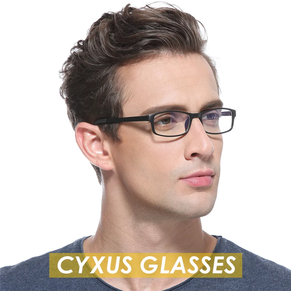 Cyxus синие световые блокирующие очки TR90 прямоугольные компьютерные очки анти глаза глазные прозрачные линзы унисекс 8327