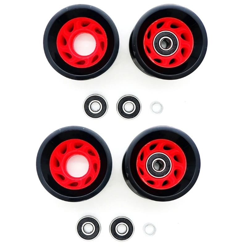 

NEW-4PCS Double-Row Roller Skate Accessories Speed Skating Shoe Wheels 95A Car Line Wheels Roller Skates PU Wheels