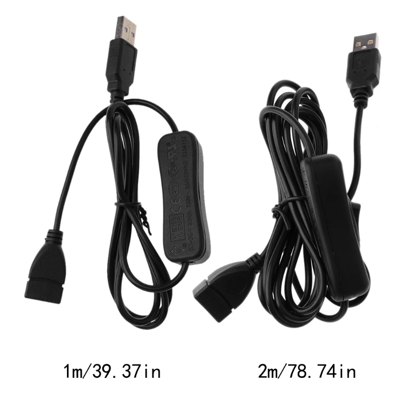 

Data Sync USB 2.0 Extender Cord USB Extension Cable With ON OFF Switch for PC USB Fan LED Lamp USB Charger Raspberry Pi W0YE