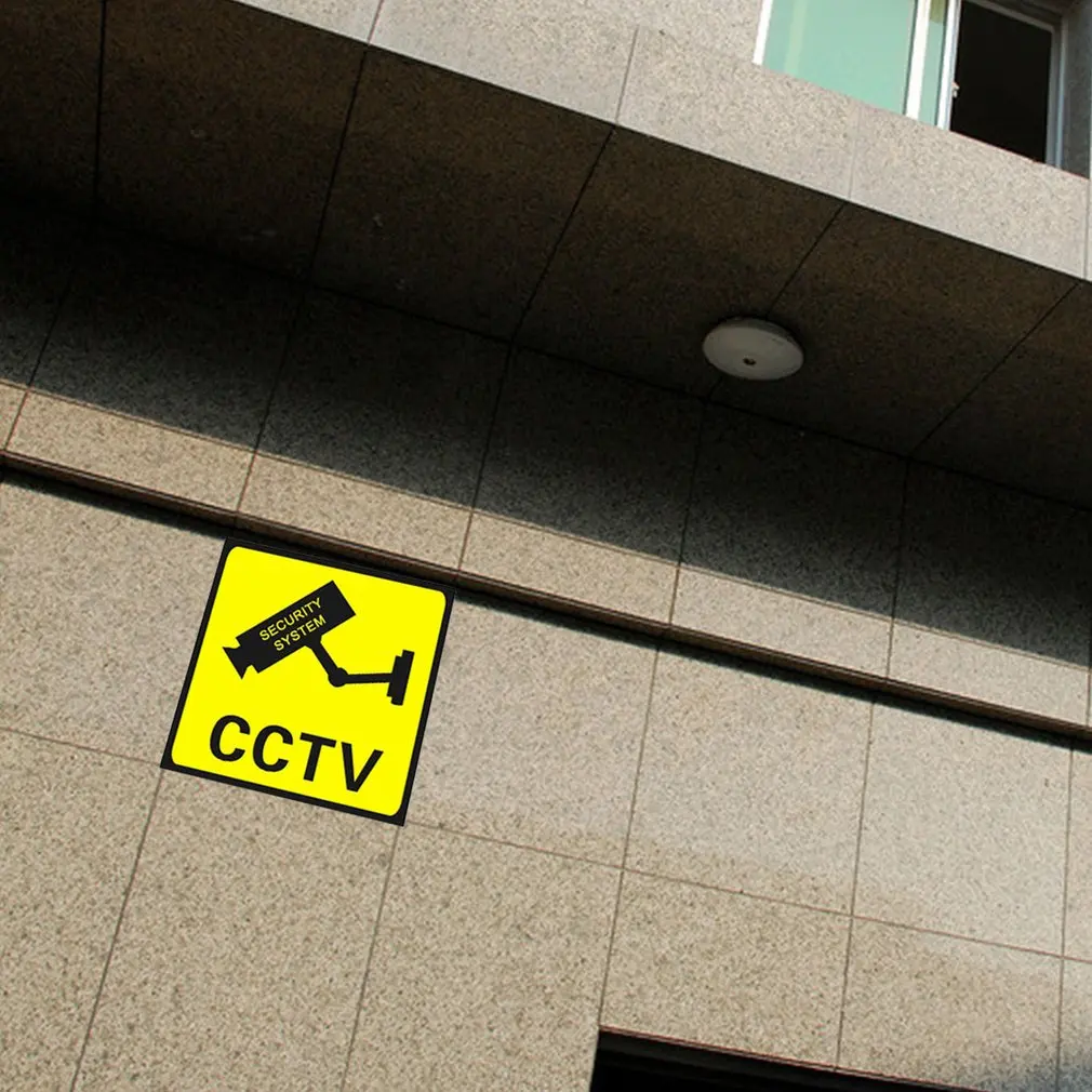 Квадратный CCTV камеры видеонаблюдения 24 часа монитор Камера Предупреждение