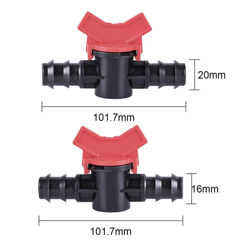 16 мм 20 PE труба соединители мини шаровой клапан для орошения капельного шланга