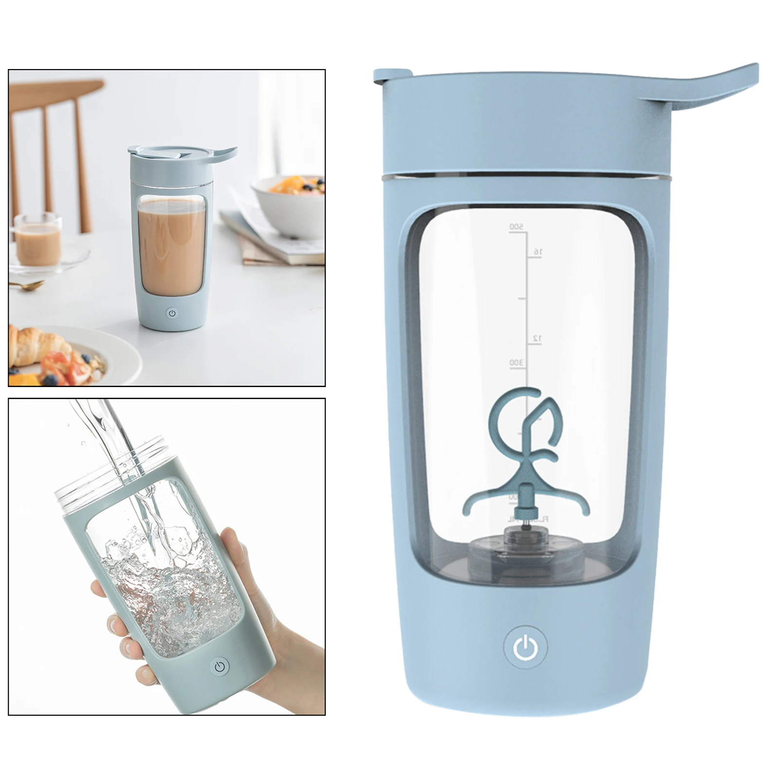 

Premium Electric Protein Shaker Bottle Portable Mixer Cup Blender 22oz USB