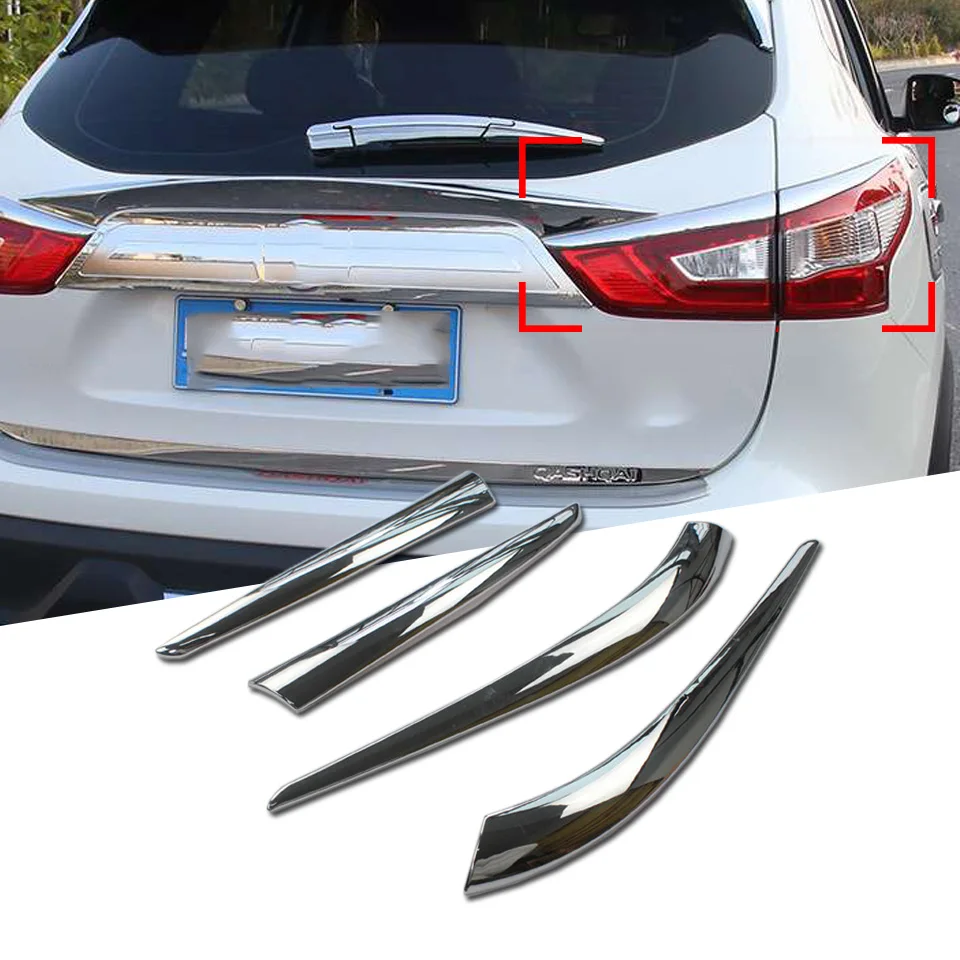 

Для Nissan Qashqai J11 2015 2016 2017 2018 2019 задние светильник хвост светильник абажур для лампы с металлическим каркаксом бровей отделка под давлением век...