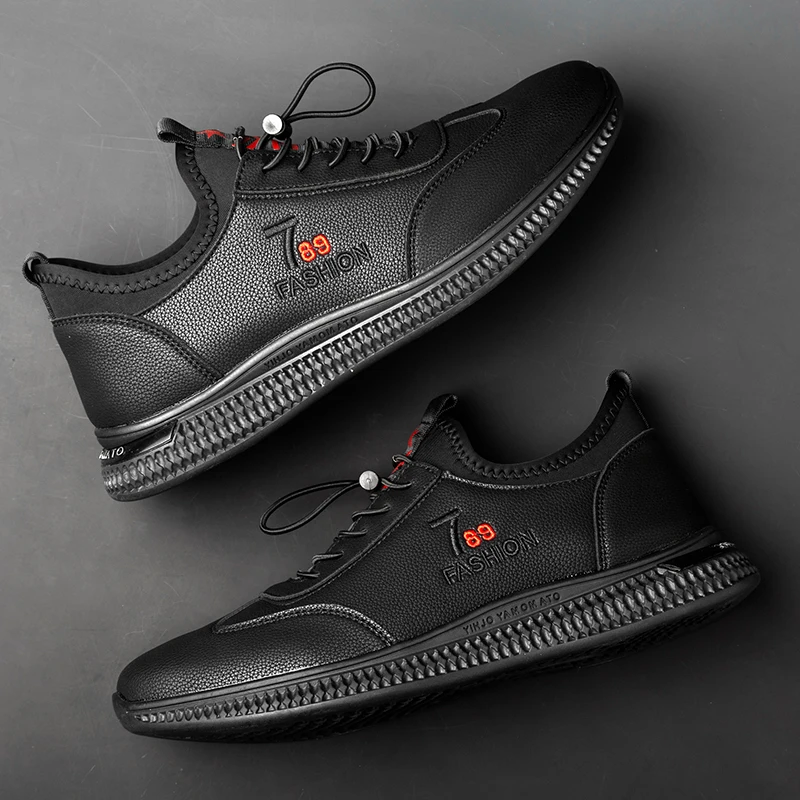 Spring and autumn high quality pu tide shoes men's round head flat sports casual 19117 | Обувь