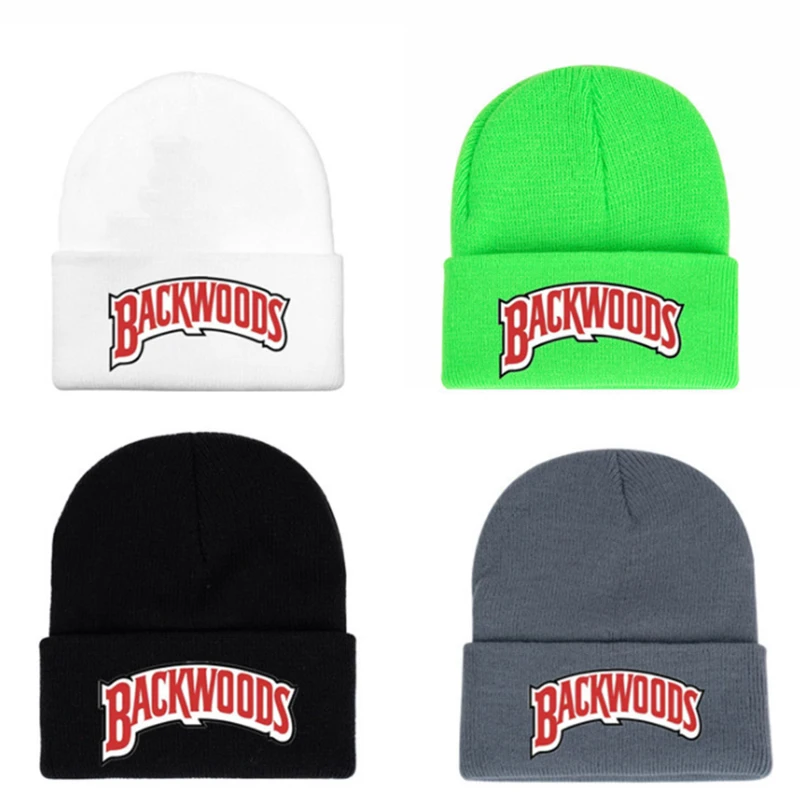 

New 2021 Winter Hats For Women and Men BACKWOODS Letter Print Adult Cap Warm Knitting Hat Windproof Caps Gorras Hip Hop Caps