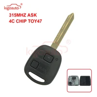 densonot valeo kigoauto remote car key 2 button toy47 uncut blade for toyota yaris 315mhz 4c chip car key fob