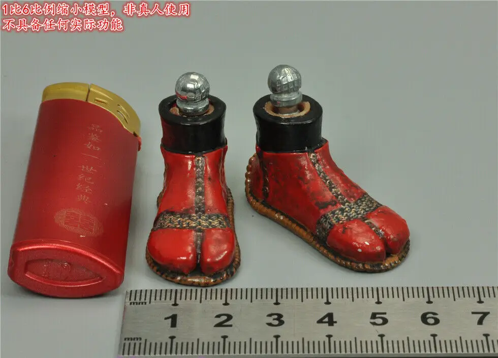 

1/6 Scale Red Metal Combat Boots Model for 12" Action Doll