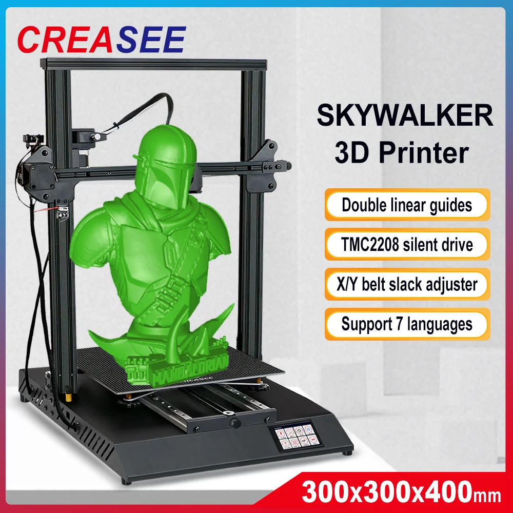 3D-принтер CREASEE FDM большой коммерческий образовательный сделай сам стеклянный