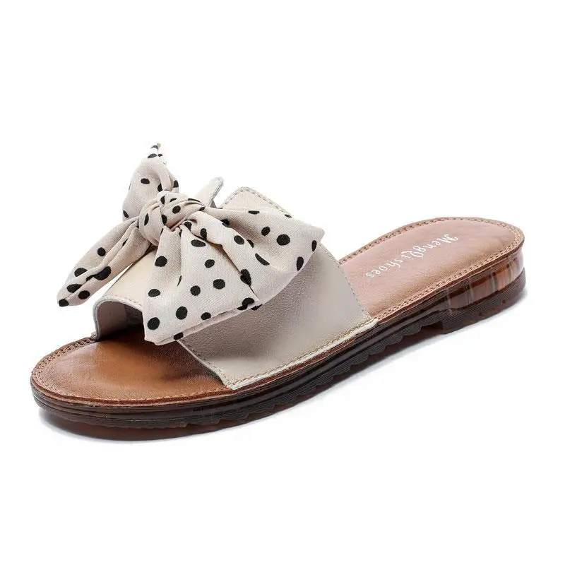 

All-match non-slip slippers with bows for summer Women Slippers