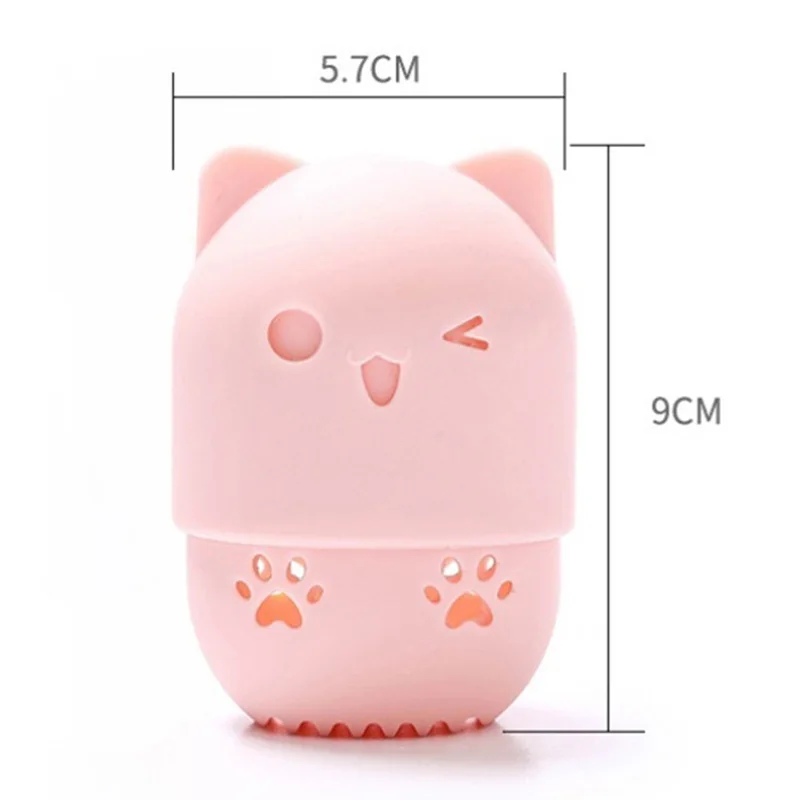 Котенок Красота пуховка для пудры блендер держатель спонж макияжа сушка яйцо