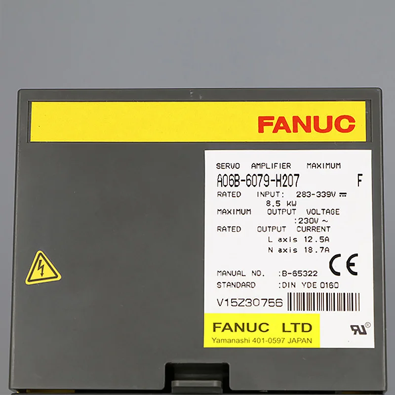 

Alpha iSV 10/10HV amp A06B-6079-H207 FANUC servo drive amplifier module