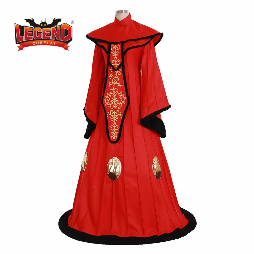 Женский костюм для косплея фантомная угроза красное платье Padme Amidala