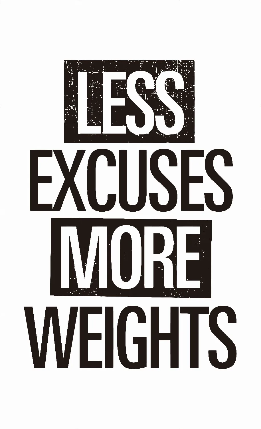 90x150cm less excuses more weights flag
