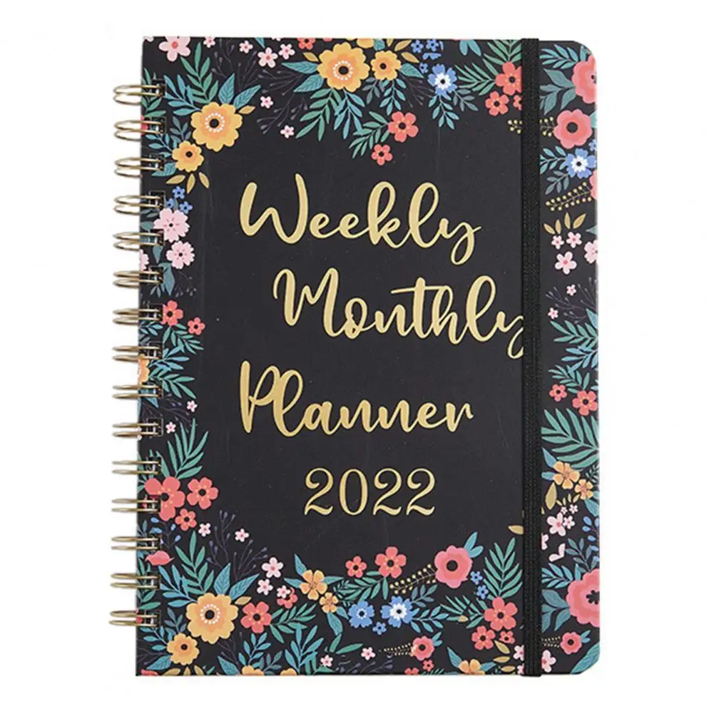 

2022 Planner A5 Notebook English Edition Thicken Cover Paper School Stationery Schedule Book