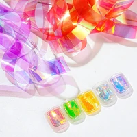 5designs nail transfer decals holographic nail sticker foils candy color cellophane slider for nail art decorations diy manicure